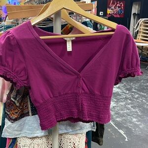 Cute Y2K crop blouse
